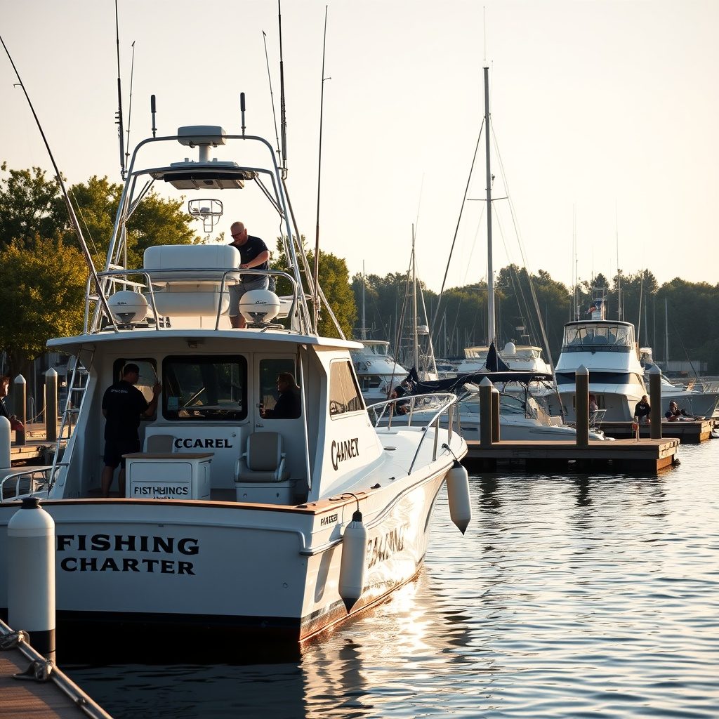 Fishing boat ready for rental