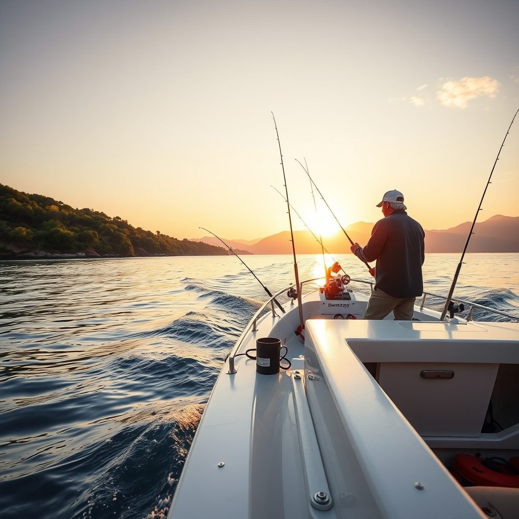 Fishing charter boat on the water