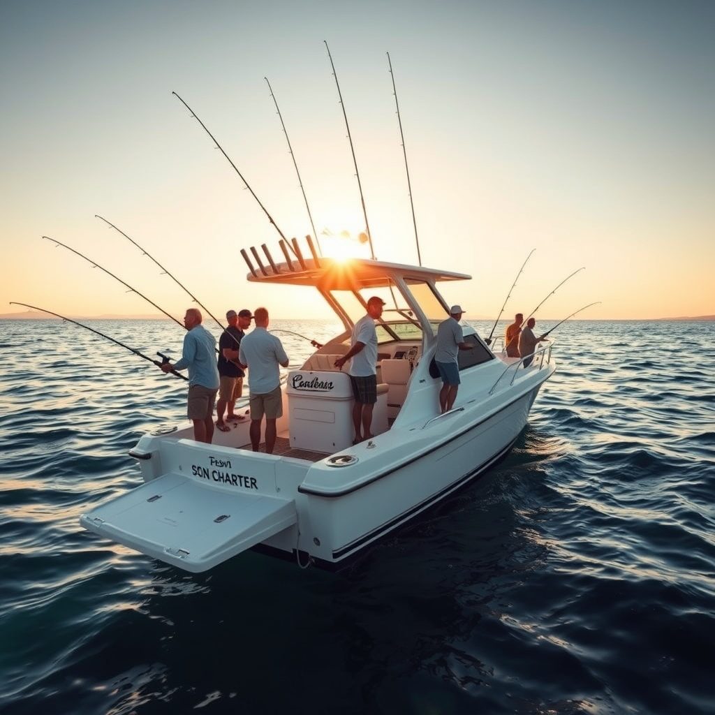 Fishing charter boat on the water