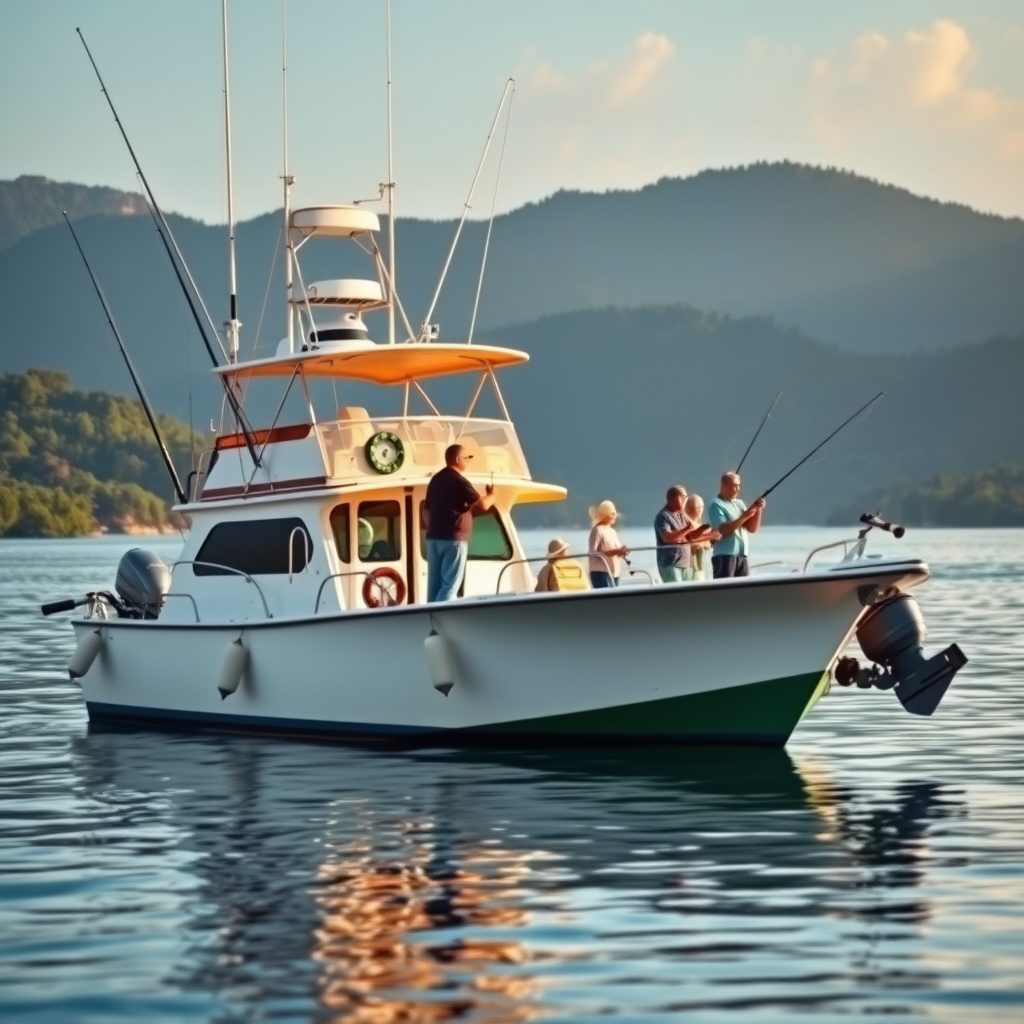 Fishing charter boat on the water